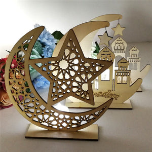 Wooden Crafts Ornaments Kareem Gift Eid Mubarak Decor Accessories Ramadan Decoration Islamic Pendant Eid al-Fitr Party Supplies