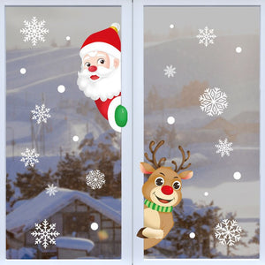 Eaiser Christmas Santa Claus Window Stickers Wall Ornaments Christmas Pendant Merry Christmas For Home Decor Happy New Year  Noel