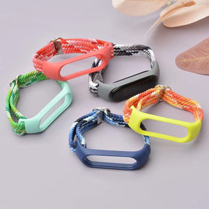 Nylon Braided Strap For Mi Band 6 5 4 Miband 6 djustable Buckle Elastic Replacement Colourful Strap For Amazfit Band 5 Wristband