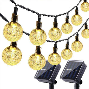 Eaiser Solar Panel Light Crystal Ball 5M 7M 12M 100LED String Lights Fairy Lights Garlands For Christmas Party Outdoor Decoration Lamp