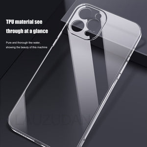 Clear Phone Case For iPhone 11 7 8 XR Case Silicone Soft Cover For iPhone 11 12 Mini 13 Pro XS Max X 8 7 6s Plus 5 SE XR Case