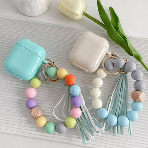 Luxury Tassel Chain Bracelet Case for Apple Airpods 1 2 Case Silicone Earphone Case funda for AirPods Pro Colorful Lanyard Cover