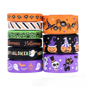 Eaiser Halloween Ribbon Holiday Gift Box Decoration Pumpkin Spider Print Trick Or Treat Party Happy Halloween Party Decor For Home