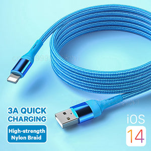 Quick Charge USB Cable For iPhone 13 12 11 Pro Max XS X 6s 7 8 Plus Origin Mobile Phone Charger Cord Data Charger Wire 1/1.5/2M