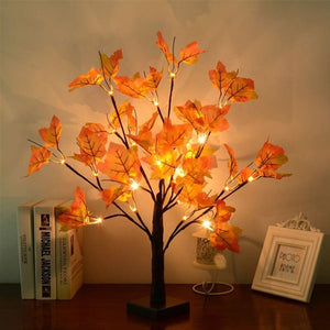Eaiser 24 Led Autumn Maple Leaves Tree Lights Led Fairy Lamp For Christmas Decoration Thanksgiving Party DIY Halloween Decor Ornaments