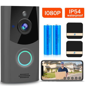 1080P WiFi Video Doorbell Camera IP54 Waterproof Audio Intercom With Chime Security Outdoor Door Bell Smart Wireless Home Camera
