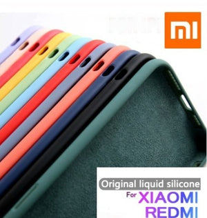 Liquid Silicone Original Case for Xiaomi Redmi Note 9s 8 11 7 9 pro 6A 7A 8A 10 Shockproof Back Soft Cover Note 9 s 8 T 9A capa