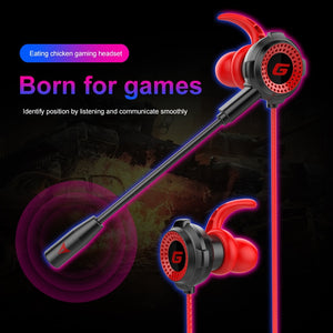G20 Wired Gaming Headset With Pluggable Microphone 3.5mm Portable Stereo In-ear Earphone For Iphone Samsung Xiaomi