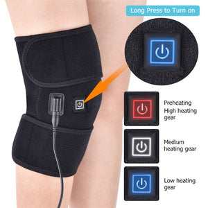 Eaiser Electric Heating Knee Massager Far Infrared Joint Physiotherapy Elbow Knee Brace Support Pads Vibration Massage Pain Relief