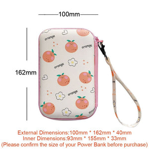 BACK TO COLLEGE     Cartoon Zipper Travel Storage Bag For Airpods Pro Headphone Power Bank Hard Drive USB Charge Cable Case Coin Pouch Accessories