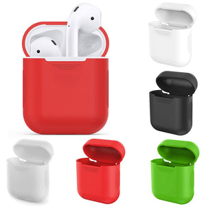 Colorful Silicone Skin Case For Apple Airpods Protector Cover Anti-Lost Handfree Bluatooth Wireless Earphone Accessories