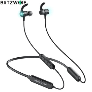 BlitzWolf BW-FLB1 Bluetooth-compatible Gaming Wireless Neckband Earphones RGB Low Latency In-ear Game Earphone Earbuds with Mic