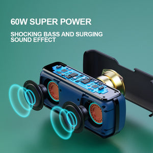 XDOBO X8 60W High Power Portable Bluetooth Speaker Deep Bass Column TWS Stereo Subwoofer Soundbar Boombox Support TF Card AUX