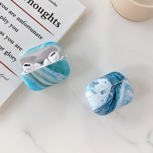 Blue Sea Case For Apple AirPods 2 Pro 1 Marble Cute Earphone Cases Cover for Airpods Pro 3 Shell Soft Air Pods Protective Case