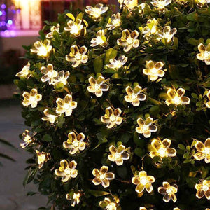Eaiser 20M 200LED Solar String Lights LED Sakura Street Garland Lawn Lamp Waterproof IP65 Christmas New Year Outdoor Lighting Decor