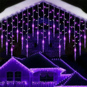 New Christmas Lighting LED Icicle Fairy Curtain Light 5-20M Waterfall House New Year Halloween Garden Terrace Decoration