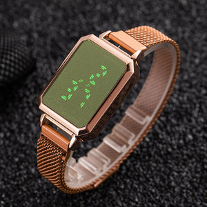 New Women Digital Watches LED Digital Wristwatches for Ladies Electronic Clock Rose Gold Lover Watches  Montres Digitales