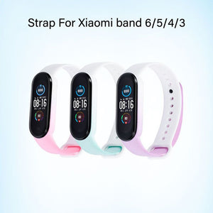 Strap for mi band 4 Watchband Silicone TPU Soft Wristband bracelet For Xiaomi Mi band 6 5 4 3 mi band 6 For Amazfit Band 5