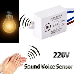 Sound Sensor Switch 220V Module Voice Detector UK US Plug Smart Home Auto Turn On Off Light Switch For Warehouse Stair