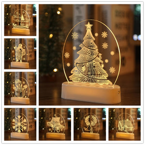 Navidad LED Night Light Christmas Decorations  Christmas Ornaments New Year  New Year's Eve Decorations Noel Natal Kerst
