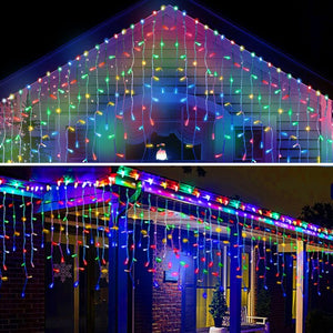 Christmas Decoration 3-28M Street Garland LED Icicle Curtain Christmas Light Indoor Outdoor Party Garden House Window Home Decor