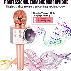 wireless bluetooth USB microphone professional condenser karaoke mic stand radio mikrofon studio recording studio Child's gift