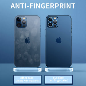 Luxury Matte Transparent Shockproof Case for iPhone 11 12 13 Pro Max Mini XR X XS 7 8 Plus SE 2 Silicone Anti Fingerprint Cover