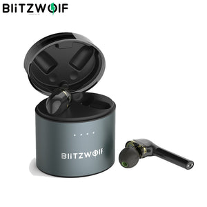 BlitzWolf BW-FYE8 TWS True Wireless bluetooth-compatible Earphone Dual Dynamic Driver Hands-free Hifi Earbuds IPX5 Long Handle