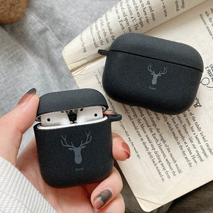 Earphone Case For AirPods 2 Pro Soft TPU Deer Maple Leaf Pattern Matte Headphone Protective Cover for AirPod 1 3 Christmas Gift