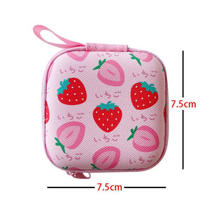 BACK TO COLLEGE   Mini Cartoon Zipper Storage Bag For Airpods 2 Pro Wireless Headphone Case USB Cable Protective Box Key Coin Wallet Accessories