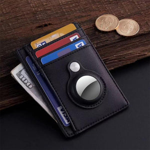 Men's Card Wallet Protect Package For Airtags PU Leather Wallet For Airtag Men's RFID Anti Degaussing Tracker Position Card Bag