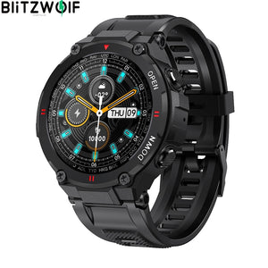 [400mAh Battery] BlitzWolf BW-AT2  Smart Watch 24h Heart Rate Monitor Blood Pressure Oxygen Measure Wristband Custom Watch Faces
