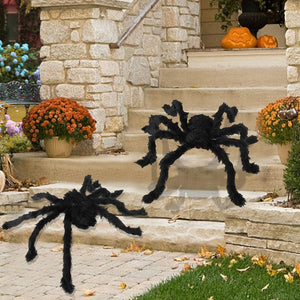 Eaiser Horror Giant Black Plush Spider Halloween Party Decoration Props Kids Children Toys Haunted House Decor