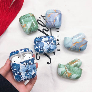 For AirPods 1 2 Pro Case Luxury Flowers Marble Hard PC Cute Headset Charging Box Cover Accessories Earphone Cases for Air Pods 3