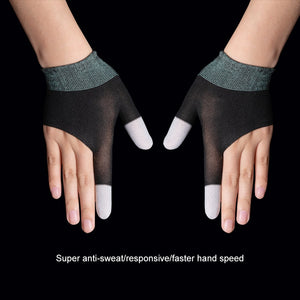 Eaiser 1 Pair Finger Gloves For Mobile Gaming PUBG LOLM Sweatproof Nylon Sensitive Touch Screen Fingertips Palm Cover Pro For Play Game