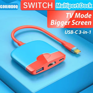 Eaiser USB C Switch Dock For Nintendo Switch HDMI-Compatible 4K TV 100W PD Docking Station Accessories Charging Dock For NS Switch Host