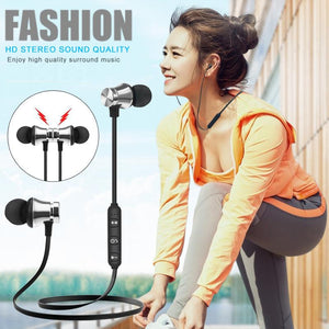 S8 Wireless Blue-compatible Headphones With Mic Magnetic Adsorption Sports Earphones Bass Stereo In-Ear Earphone For All Phone