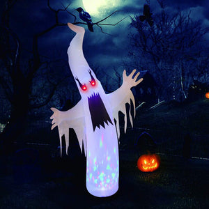 Eaiser 270Cm Halloween Inflatable Outdoor Ghost With Kaleidoscope LED Lights Horror Scary Props Garden Yard Halloween Party Decoration