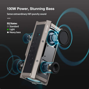 BlitzWolf BW-WA3 100W Wirelss Speaker RGB Light Portable 5000mAh bluetooth-compatible Speakers Dual Diaphragm Deep Bass Speaker