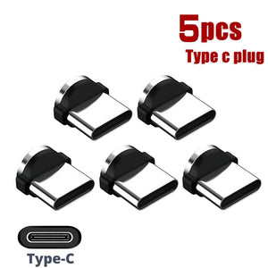 USLION 5 Pcs 360 Rotation Magnetic Tips For Mobile Phone Replacement Parts Easy Operate Durable Converter Charging Cable Adapter