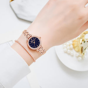 Luxury Ladies Watch Diamond Bracelet Stainless Steel Chain Watch For Women Rose Gold Dress Casual Quartz Watch Clock Reloj Mujer