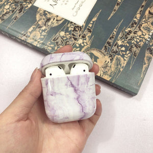 Luxury Case For Apple Airpods 2 Pro Hard PC Vintage Marble Texture Earphone Case Cover For AirPods 3 1 Shell Headset Accessories