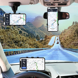 SYRINX Car Holder Easy Clip Mount Stand Adjustable Cell Smartphone Support Black For Universal Mobile Phone GPS Display Bracket
