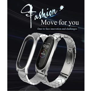 For Mi Band 5 4 3 Strap Metal Wristbands Stainless Steel Bracelet for Xiaomi Mi Band 5 4 Strap Correa Wrist Bands Pulsera