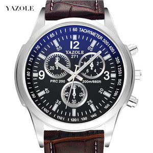 YAZOLE Top Brand Business Men Watch Quartz Leather Strap Watches Men Fashion Wristwatches Male Clock Relogio Masculino Hodinky