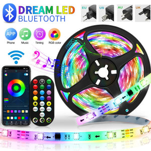 5M-20M Dream LED Strip Lights Bluetooth 5050 WS2811 RGB Individually Addressable Dream Color Light Bedroom TV Computer Decoratio