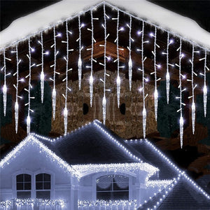 Festoon Led Light 3.5m-28m Garland Curtain LED Icicle String Light 220V Droop 0.3-0.5m Garlands for New Year Christmas Lights