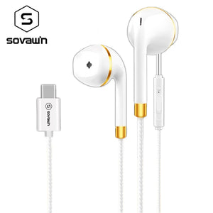 USB Type-C Earphones Wired Control With Microphone Type C Earphone USB-C Earbuds For LeEco Le 2 / Max/ Pro for Xiaomi Mi5