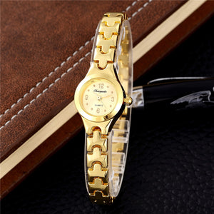 Luxury Golden Bracelet Women Watches Fashion Stainless Steel Small Women's Watch Ladies Casual Dress Hand-Chain Clock Gift #3TWF