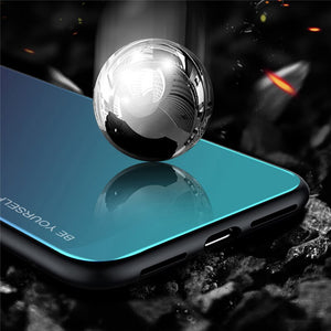 BACK TO COLLEGE      Gradient Color Aurora Phone Case For Huawei P20 Lite P30 Pro Mate 10 20 Honor 8X 9 Nova 3 3i 4 P Smart Tempered Glass Cover